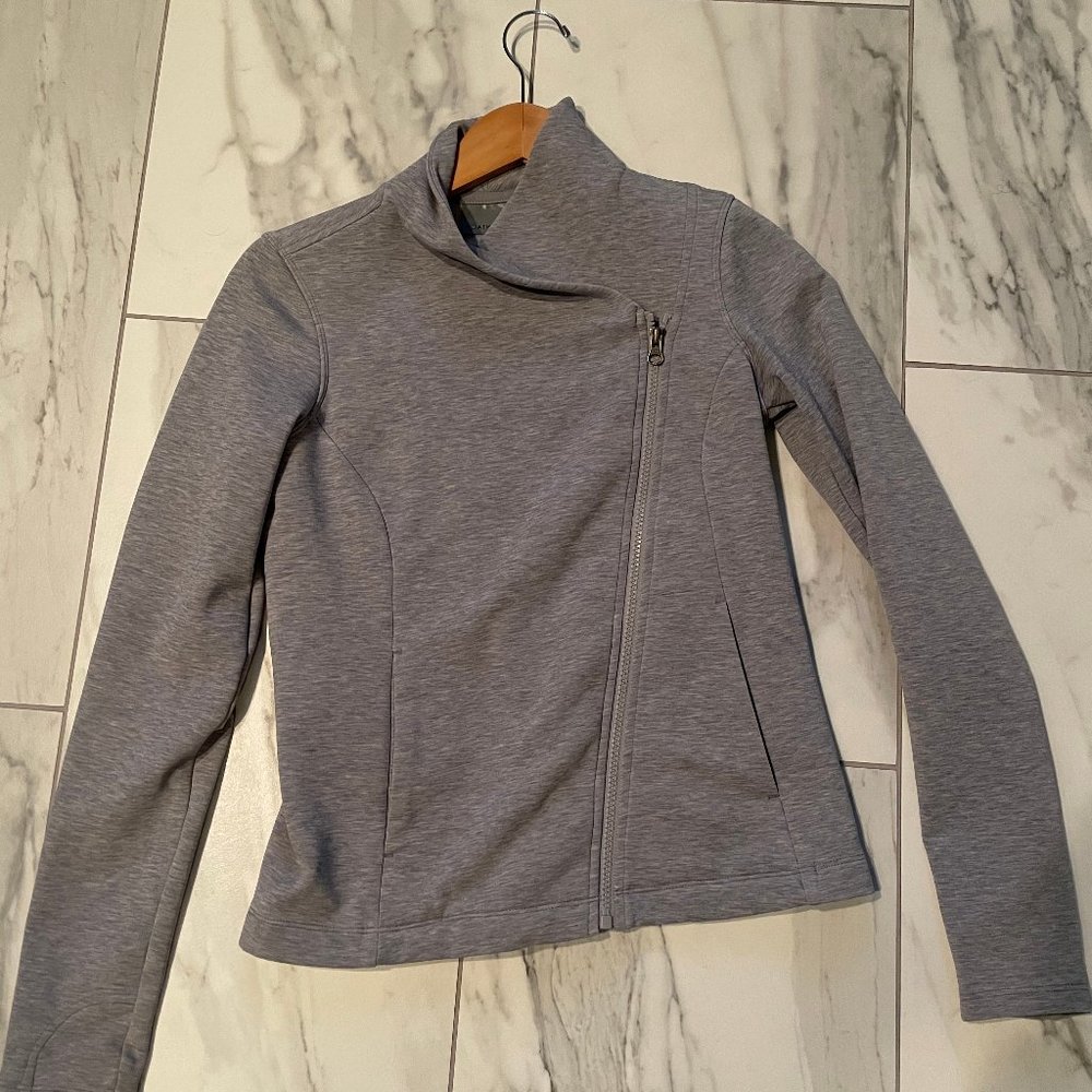 Athleta Diagonal Zip Up Sweatshirt